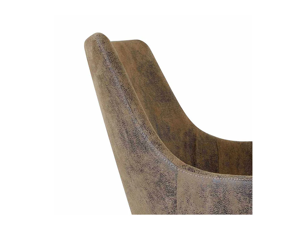 Esszimmerstuhl mit Armlehnen Braun Microfaser