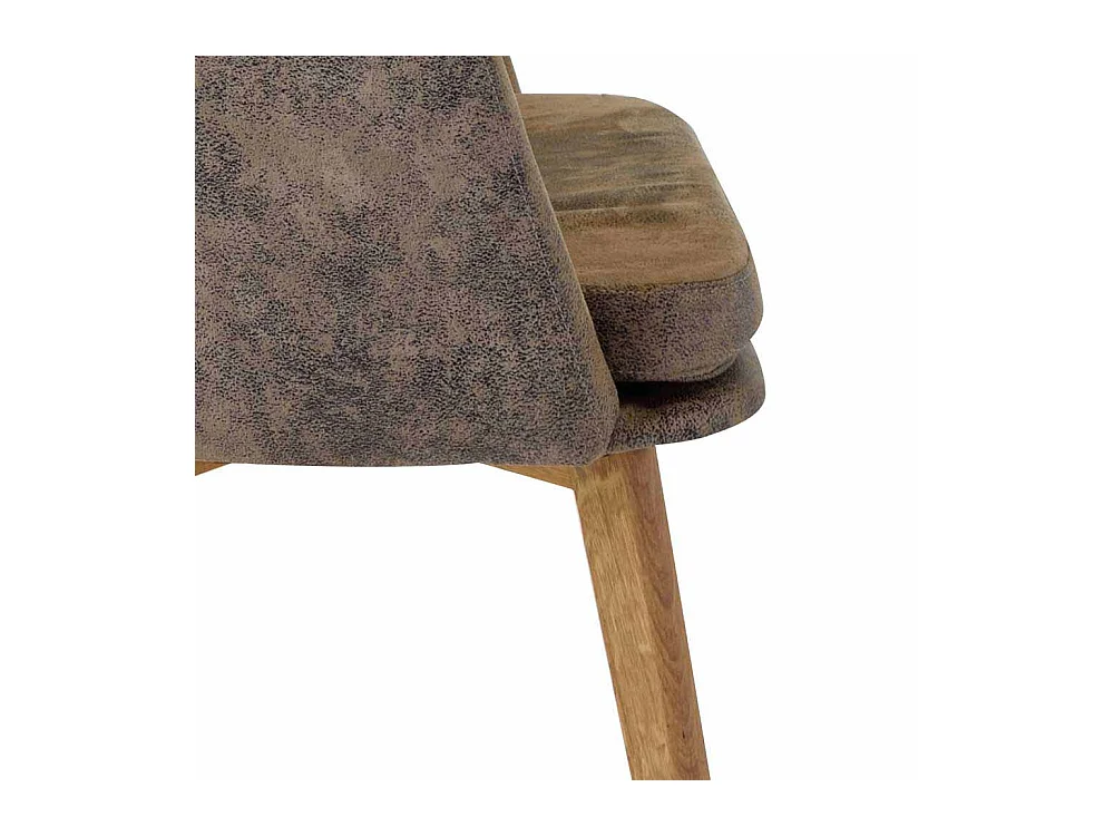 Esszimmerstuhl mit Armlehnen Braun Microfaser