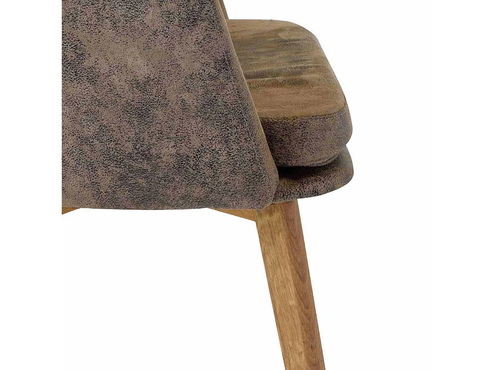 Esszimmerstuhl mit Armlehnen Braun Microfaser