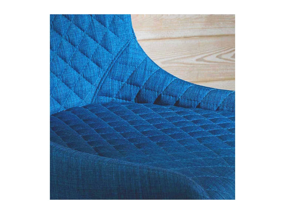 Polsterstuhl in Blau Webstoff