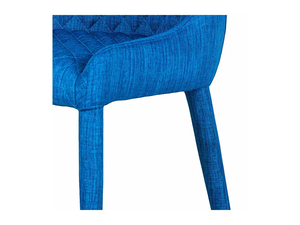 Polsterstuhl in Blau Webstoff