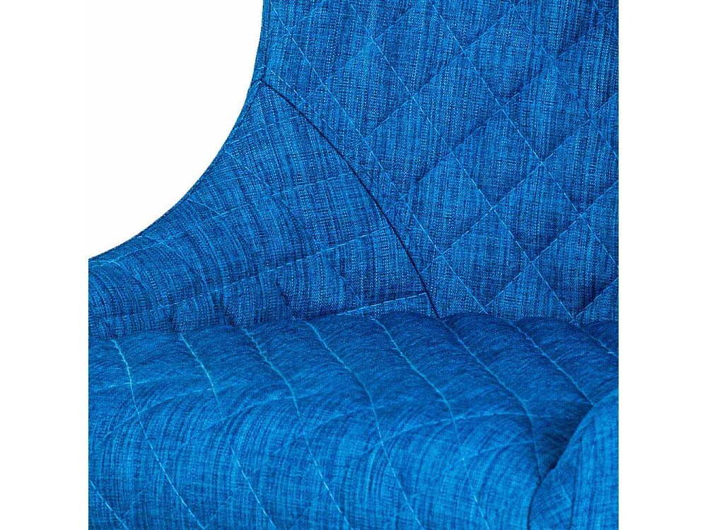 Polsterstuhl in Blau Webstoff