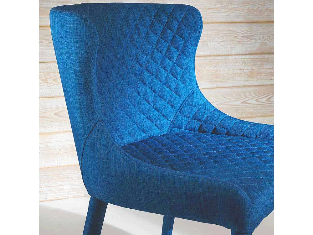 Polsterstuhl in Blau Webstoff