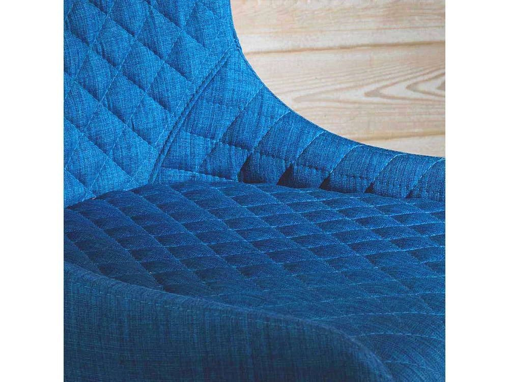 Polsterstuhl in Blau Webstoff