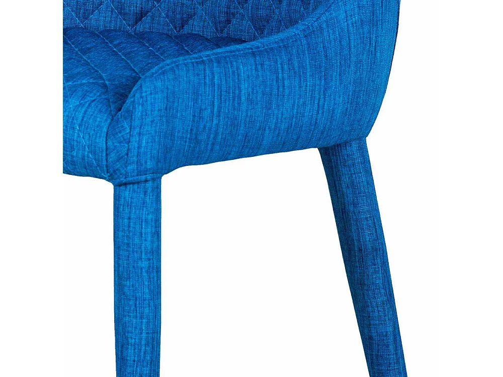 Polsterstuhl in Blau Webstoff