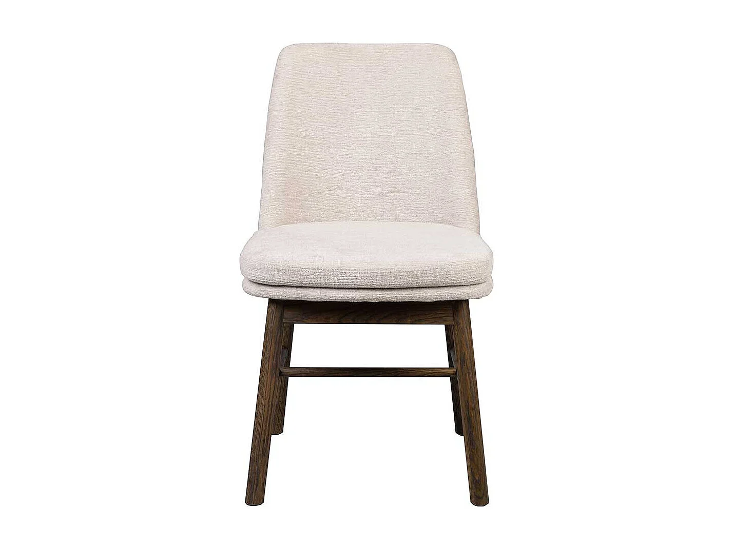 Polsterstühle aus Eiche Massivholz Braun Webstoff Cremeweiß (2er Set)