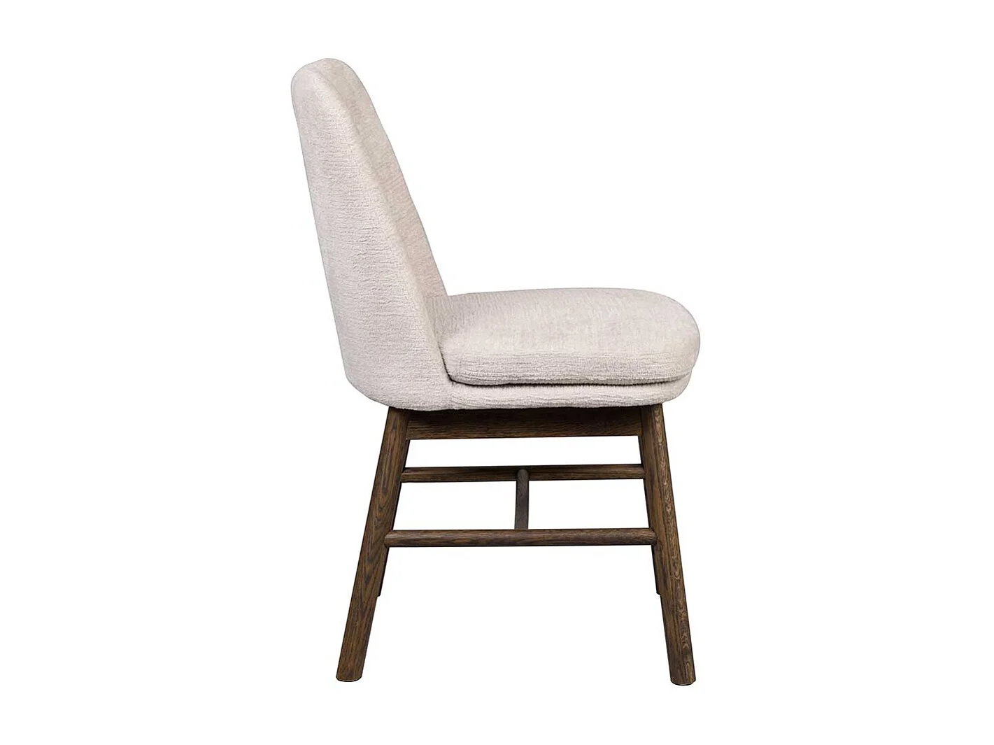 Polsterstühle aus Eiche Massivholz Braun Webstoff Cremeweiß (2er Set)