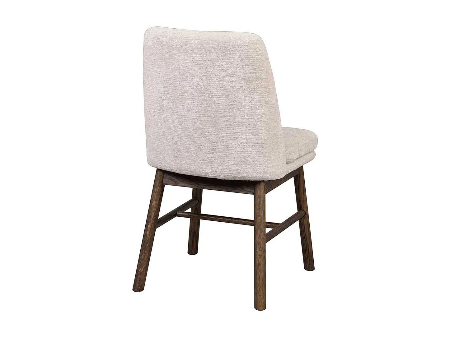 Polsterstühle aus Eiche Massivholz Braun Webstoff Cremeweiß (2er Set)