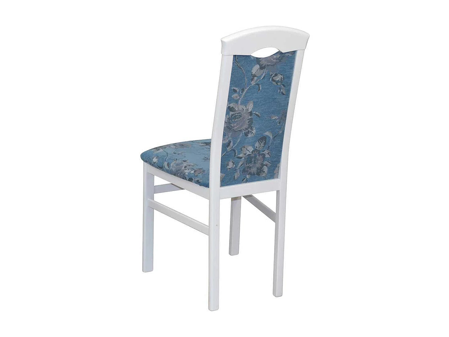 Stuhl Set Küche modern in Blau und Weiß Blumen Motiv (2er Set)