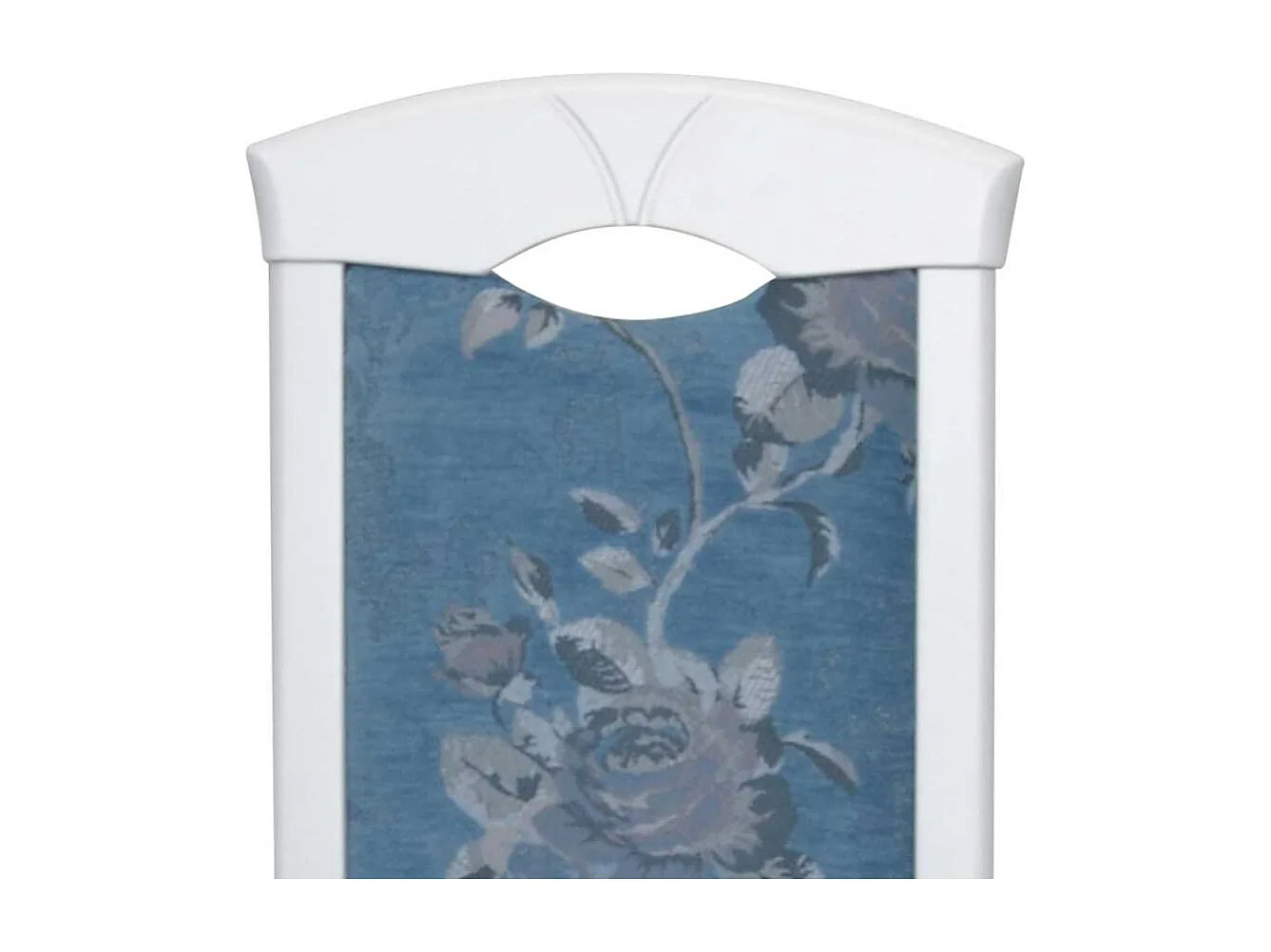 Stuhl Set Küche modern in Blau und Weiß Blumen Motiv (2er Set)