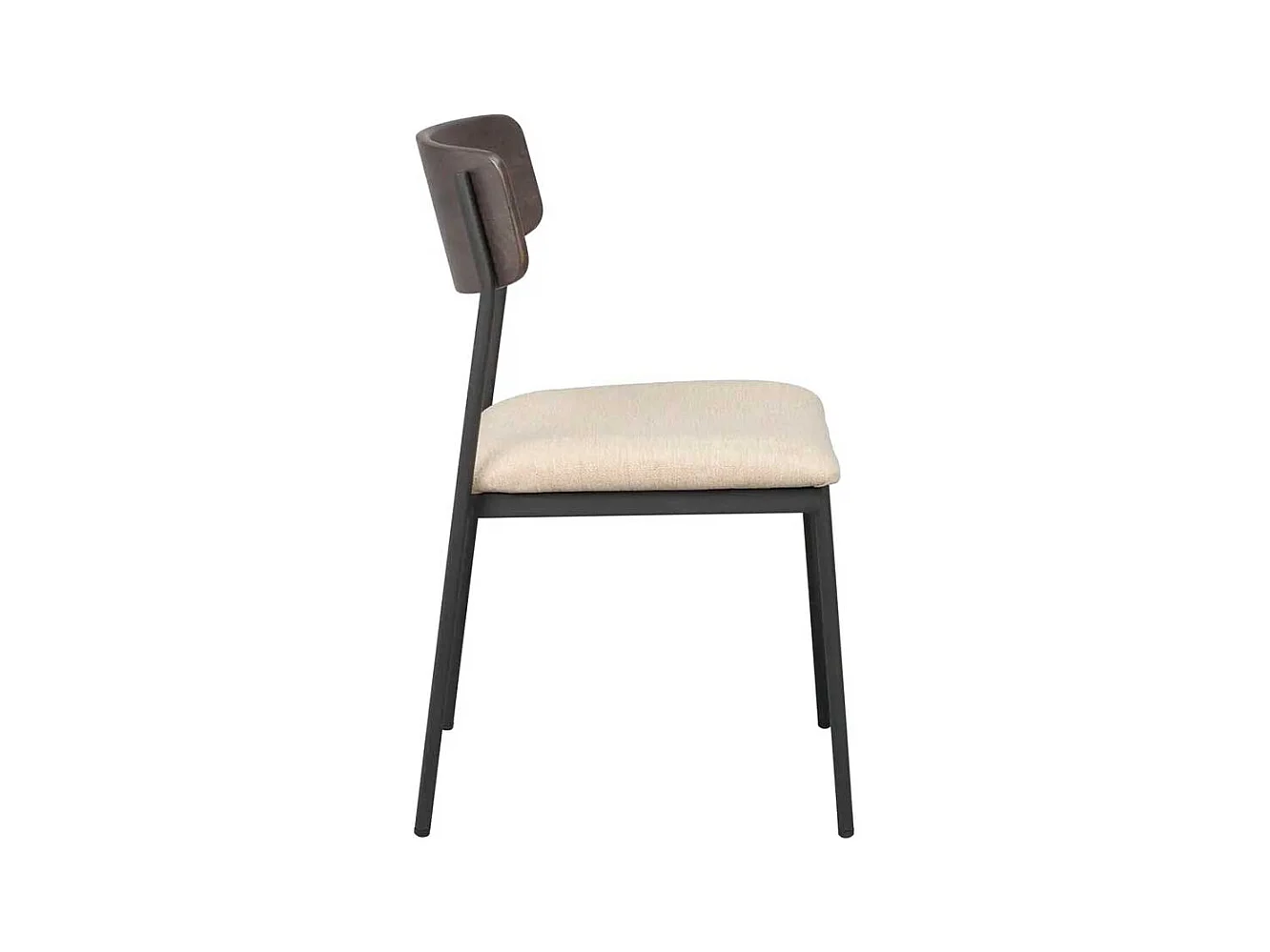 Essstuhl Stuhl Küche mit Bezug und Rückenlehne aus Holz (2er Set)