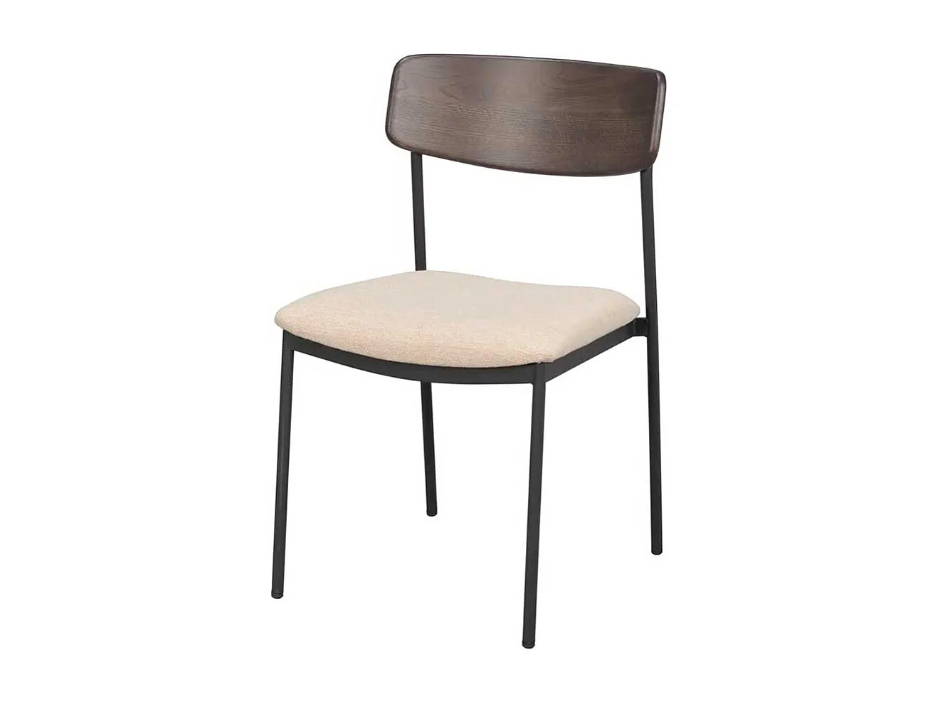 Essstuhl Stuhl Küche mit Bezug und Rückenlehne aus Holz (2er Set)