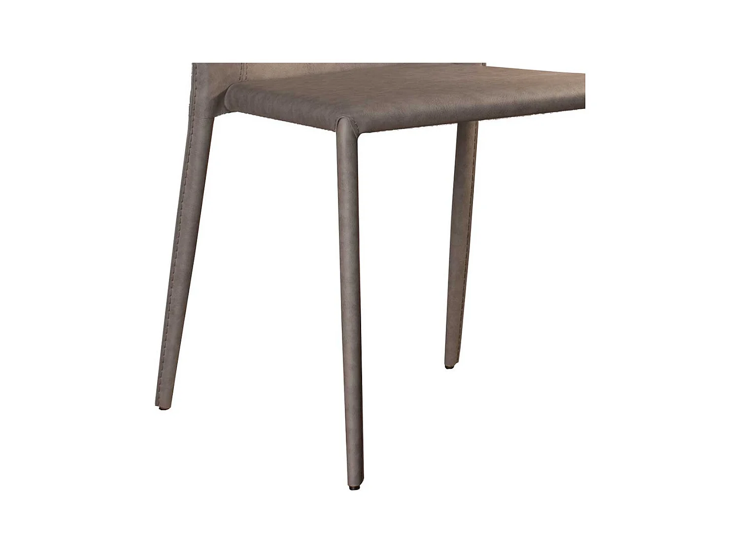 Kunstleder Küchenstühle in Grau modern (2er Set)