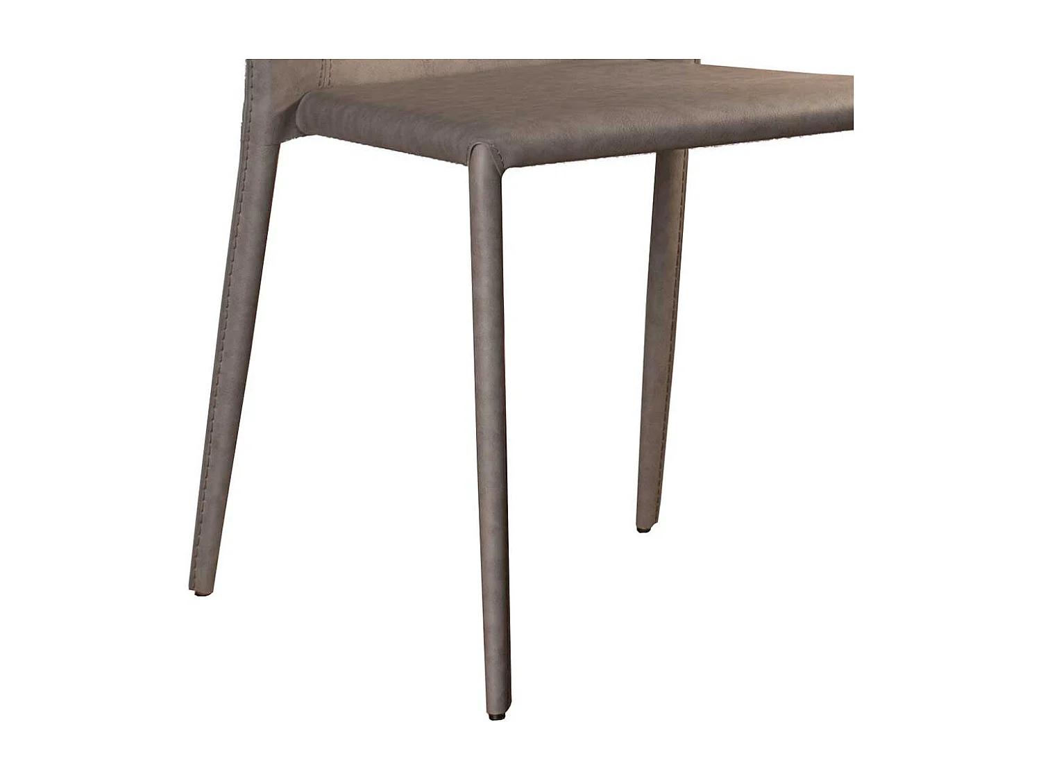 Kunstleder Küchenstühle in Grau modern (2er Set)