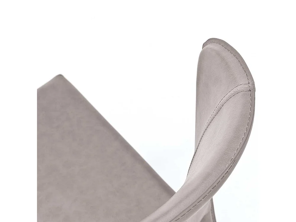 Kunstleder Küchenstühle in Grau modern (2er Set)