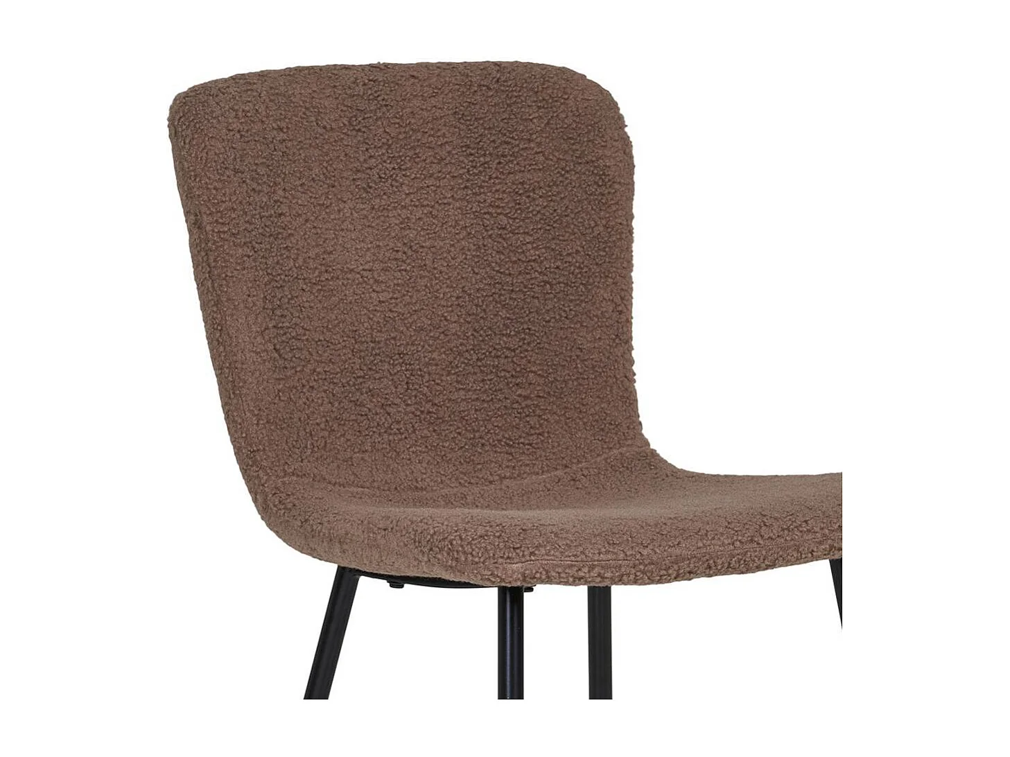 Esszimmerstuhl Küchenstuhl in Dunkelbraun mit Gestell aus Metall (2er Set)