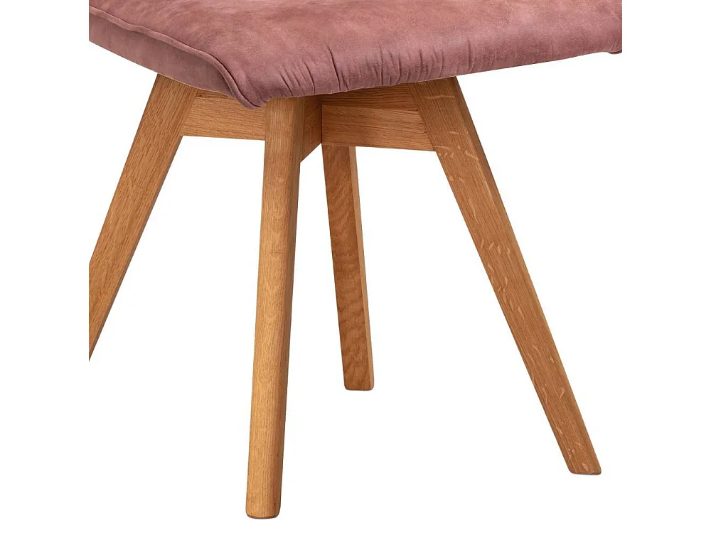 Esszimmerstuhl Polsterstuhl in Rosenholz aus Microfaser (2er Set)