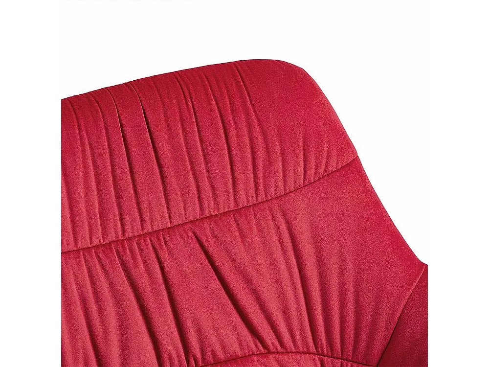 Armlehnenstuhl in Rot Samt Ziernähten