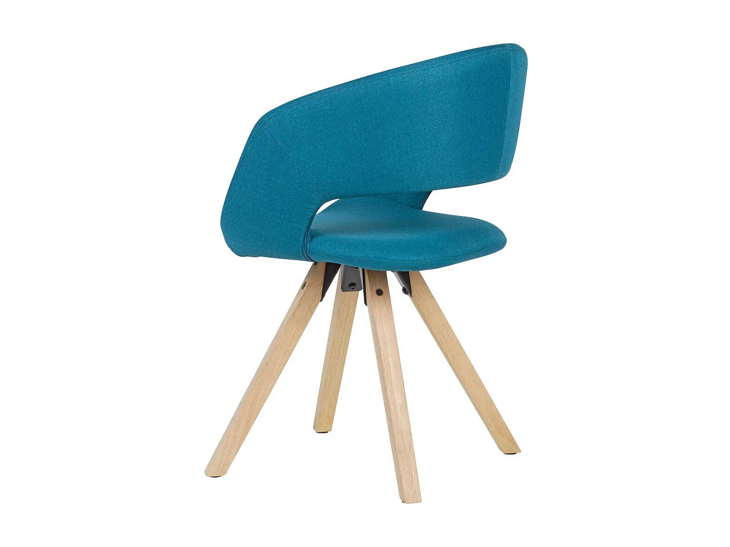 Esszimmerstuhl in Petrol Webstoff offener R�ckenlehne