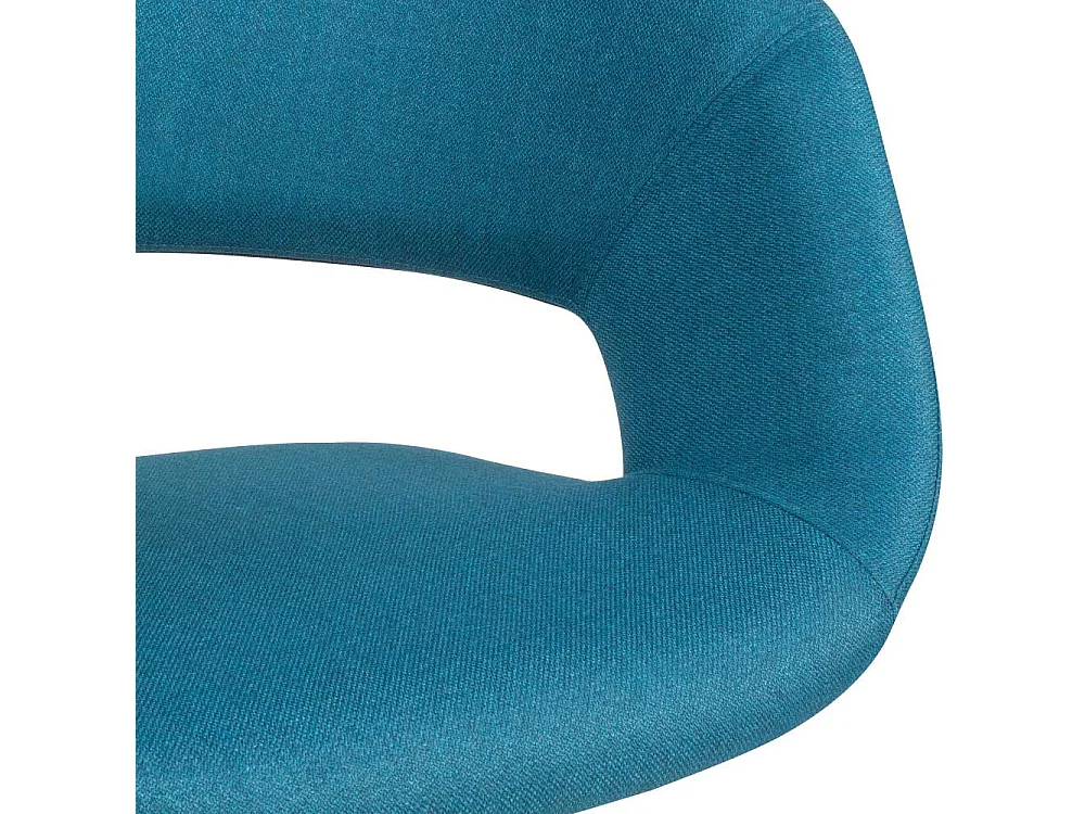 Esszimmerstuhl in Petrol Webstoff offener R�ckenlehne