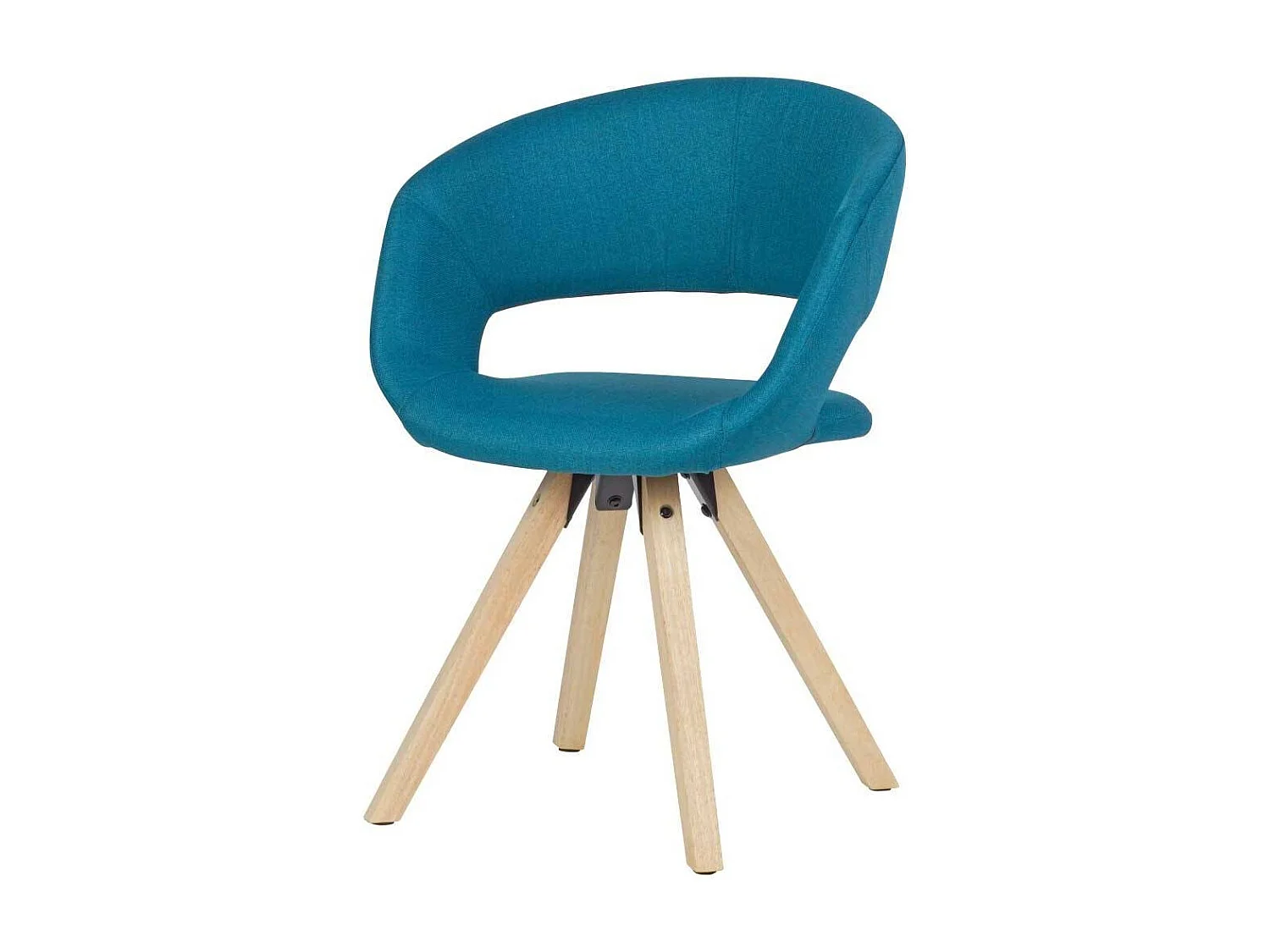 Esszimmerstuhl in Petrol Webstoff offener R�ckenlehne