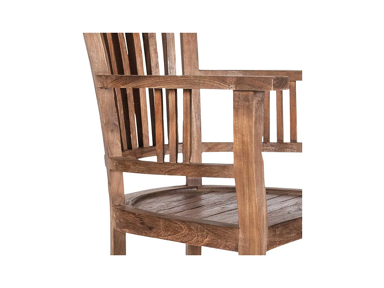 Massivhozstuhl mit Armlehnen Teak