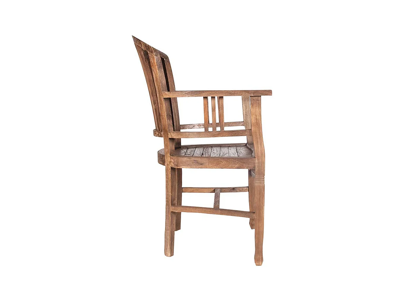Massivhozstuhl mit Armlehnen Teak