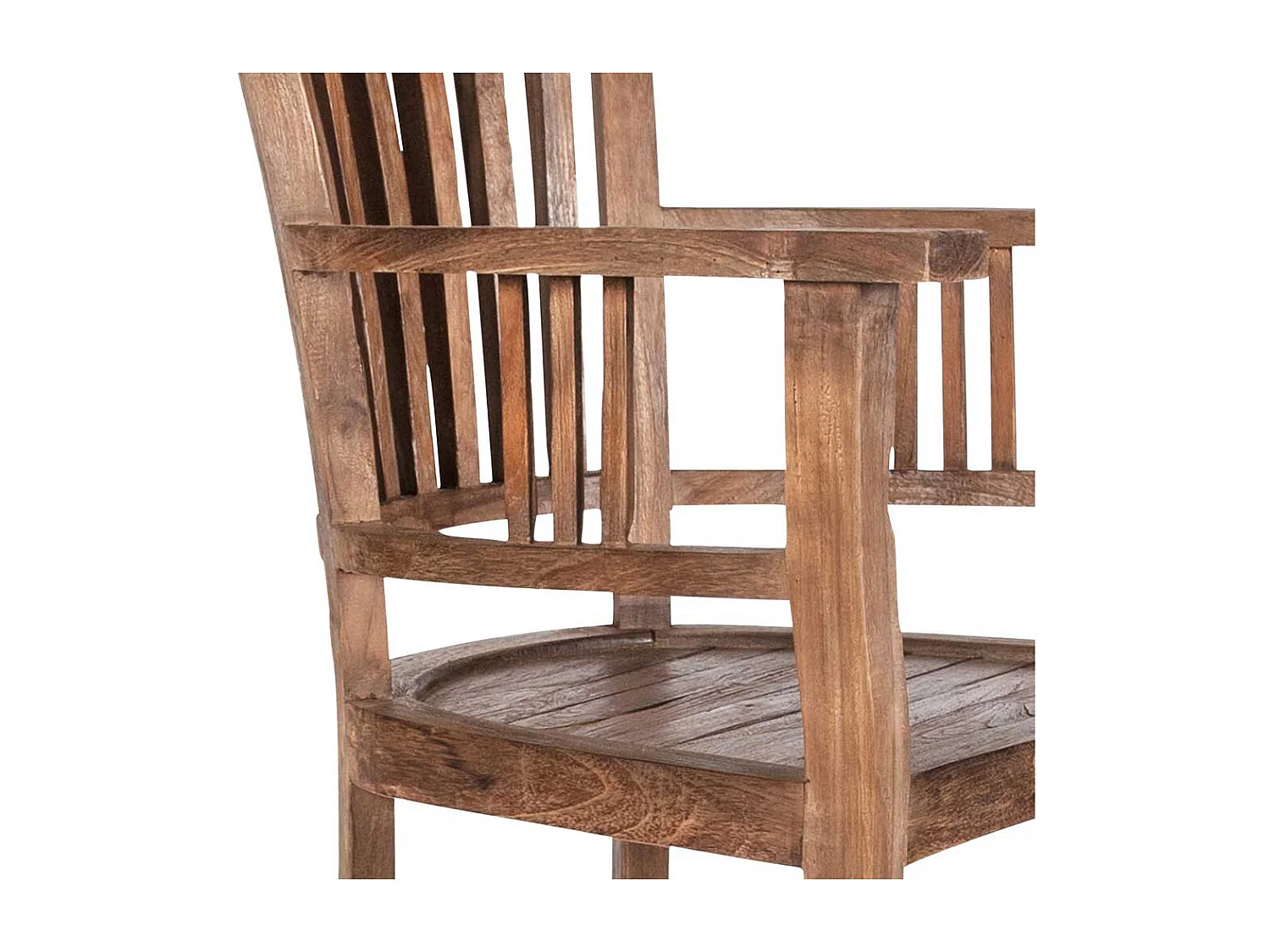Massivhozstuhl mit Armlehnen Teak