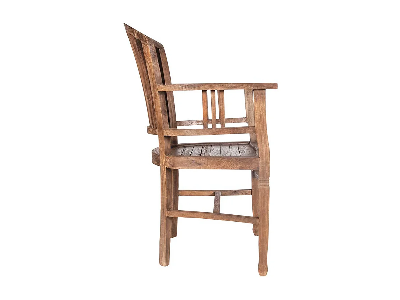 Massivhozstuhl mit Armlehnen Teak