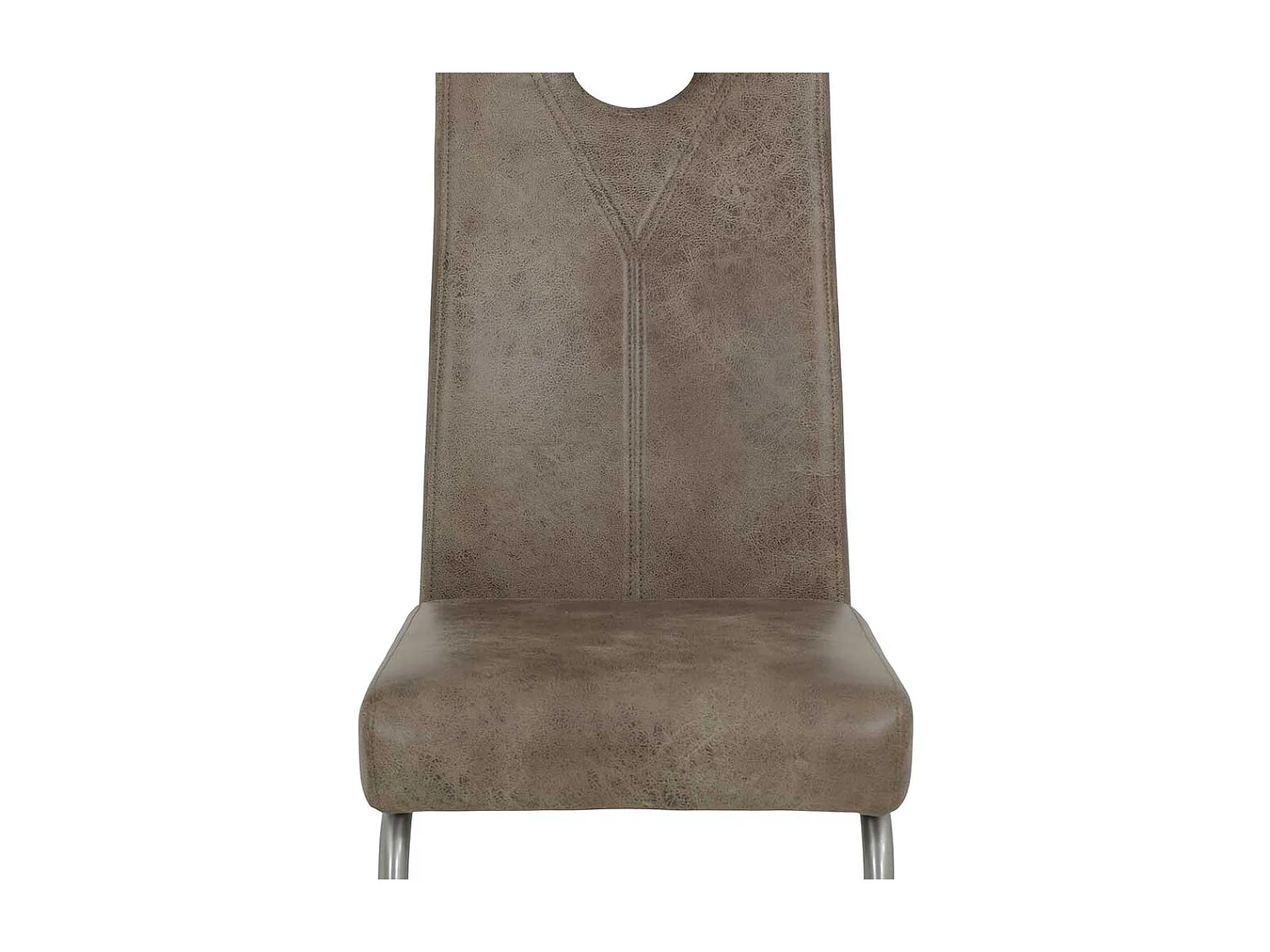 Freischwinger Stühle in Schlamm und Silberfarben Microfaser und Metall (Set)