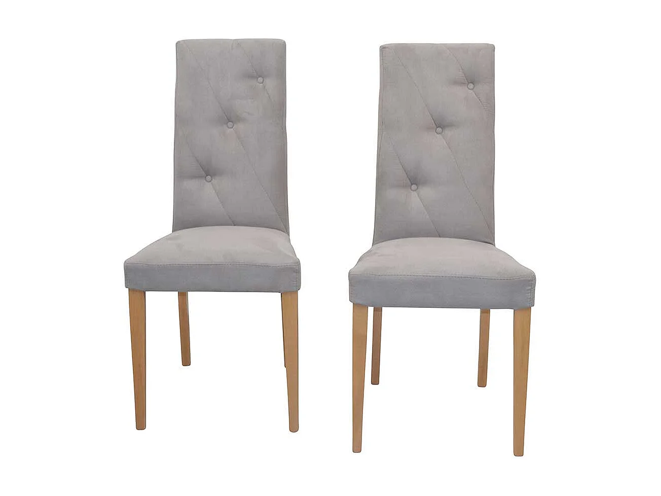 Kunstleder Hochlehner in Taupe Eichefarben (2er Set)