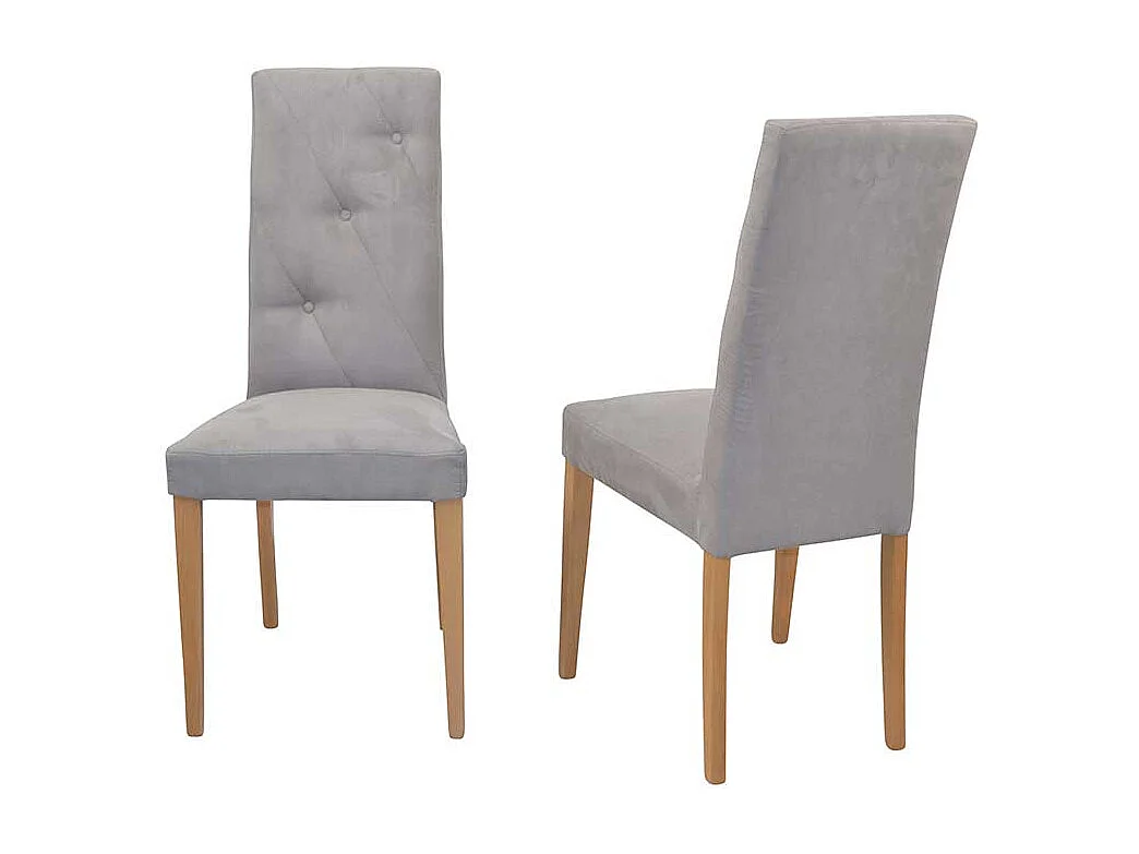 Kunstleder Hochlehner in Taupe Eichefarben (2er Set)