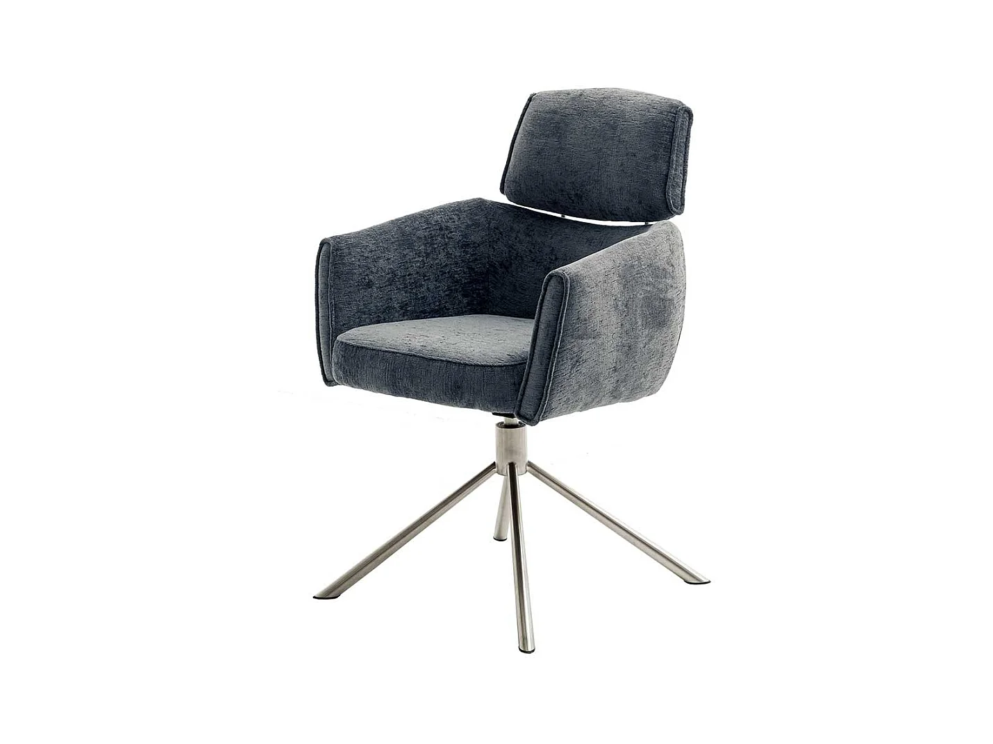 Esszimmerarmlehnstühle modern in Anthrazit drehbar (2er Set)