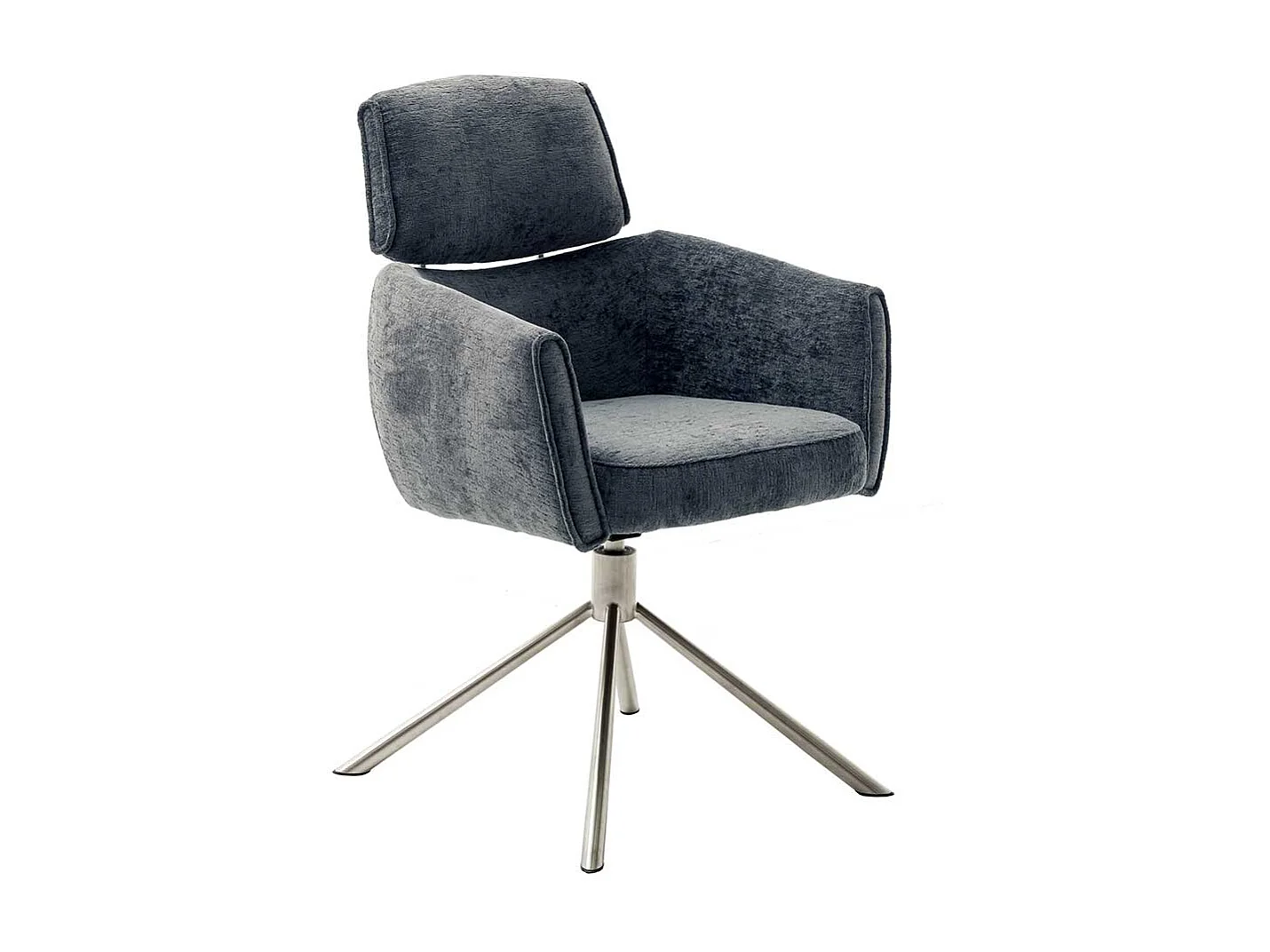 Esszimmerarmlehnstühle modern in Anthrazit drehbar (2er Set)