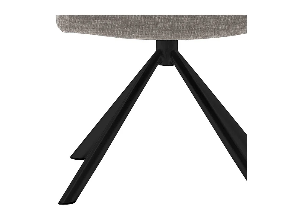Drehbare Polsterstühle in Hellbraun Gestell aus Metall (2er Set)