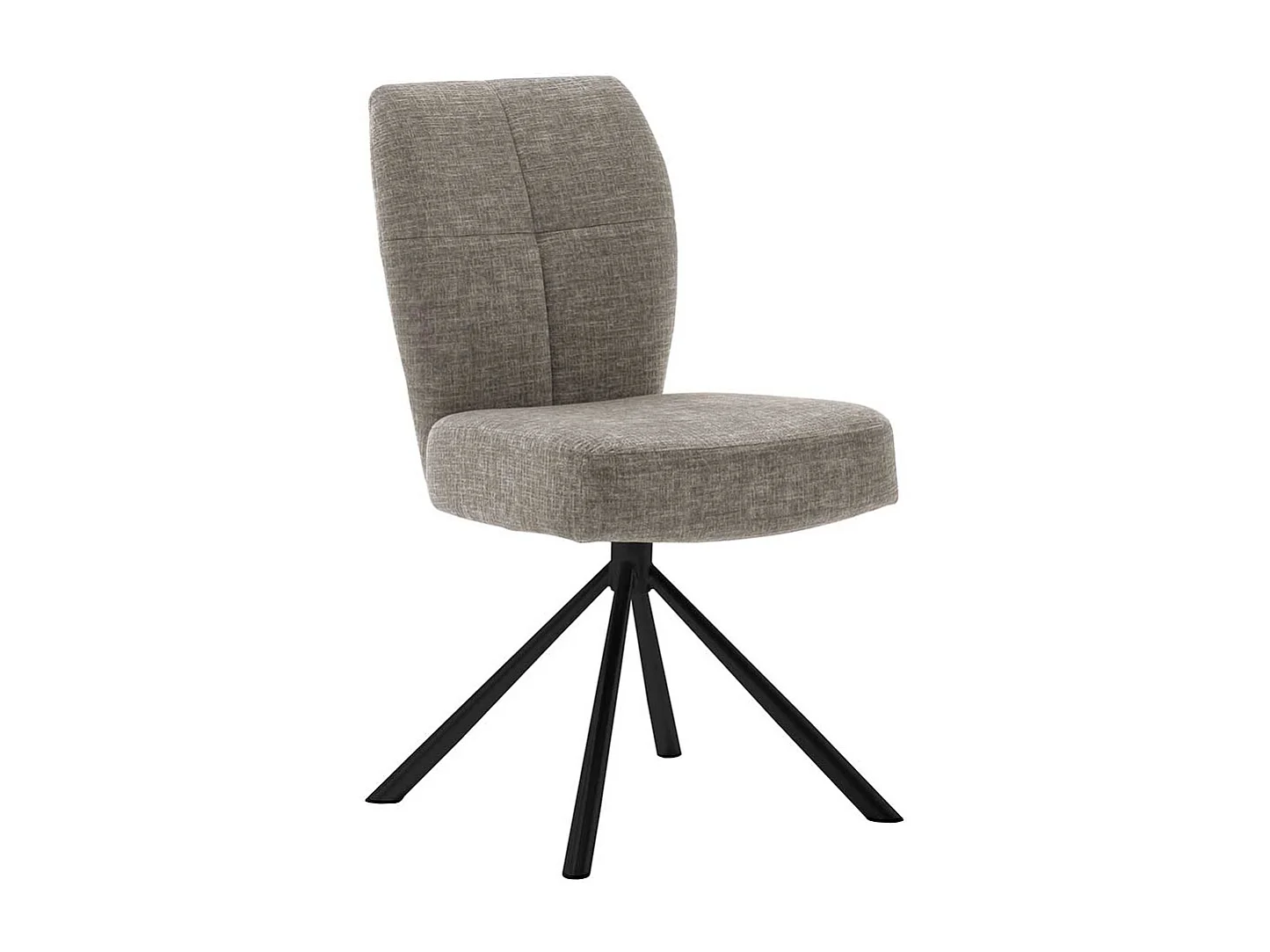 Drehbare Polsterstühle in Hellbraun Gestell aus Metall (2er Set)