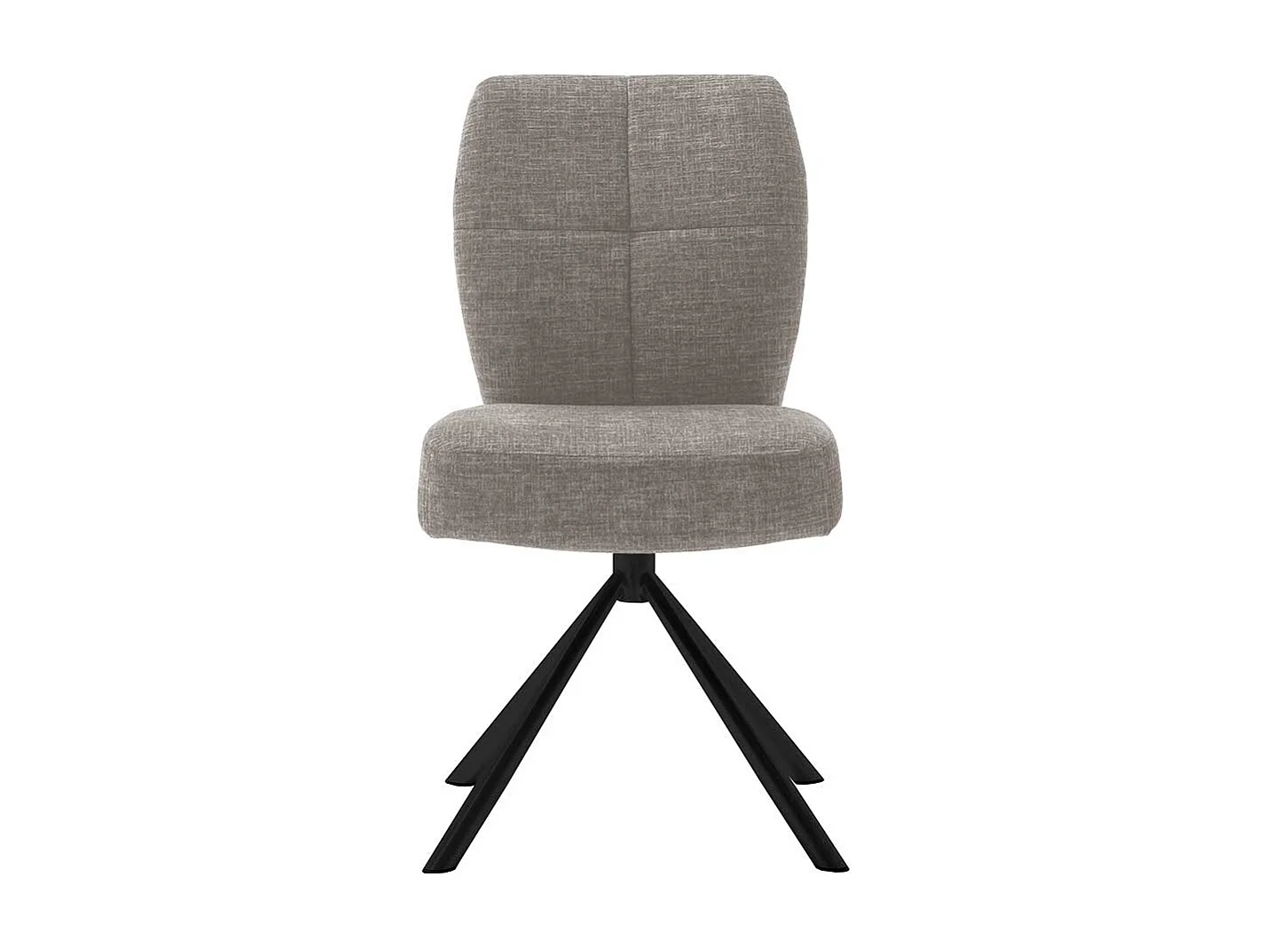 Drehbare Polsterstühle in Hellbraun Gestell aus Metall (2er Set)