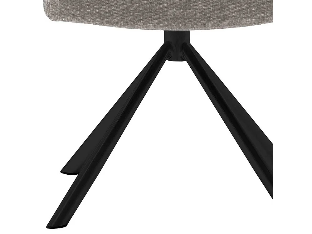 Drehbare Polsterstühle in Hellbraun Gestell aus Metall (2er Set)