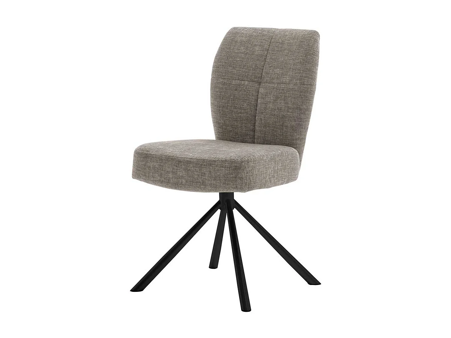 Drehbare Polsterstühle in Hellbraun Gestell aus Metall (2er Set)