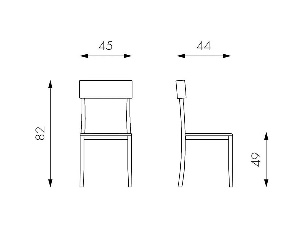 Esstischstuhl in Hellgrau Buche Massivholz (2er Set)