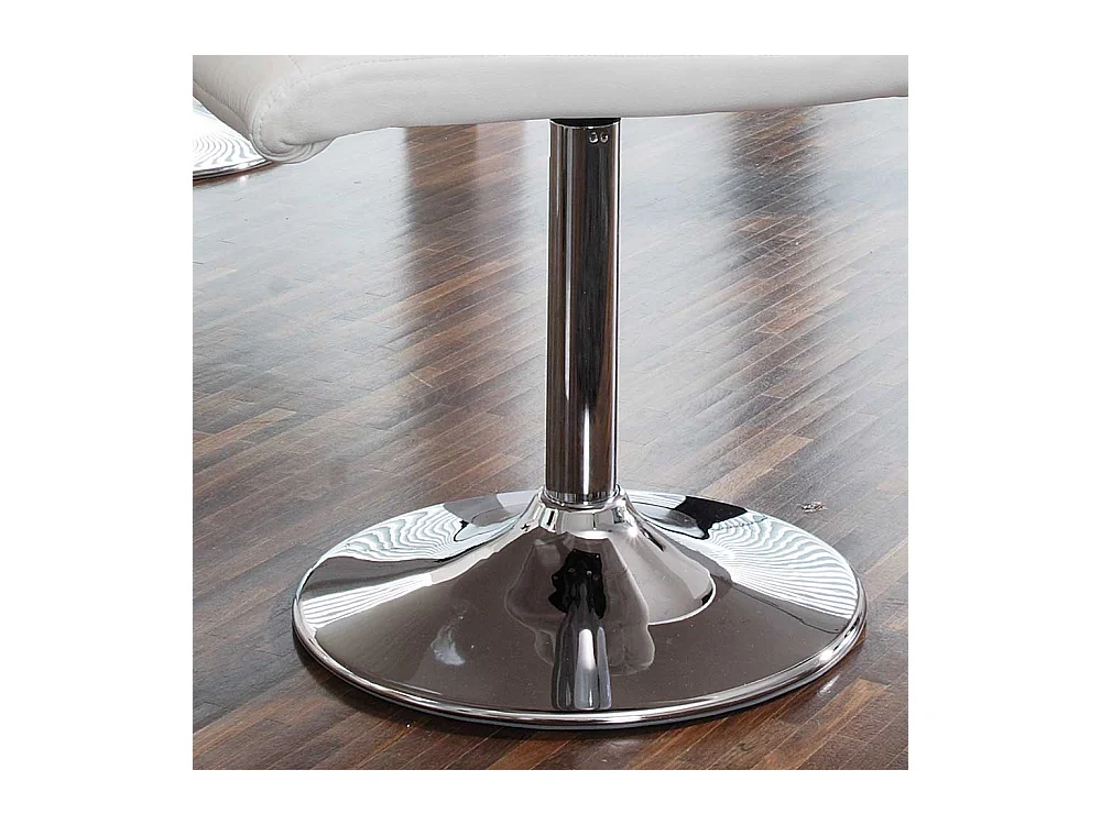 Drehbare Stühle in Weiß Kunstleder hoher Lehne (4er Set)