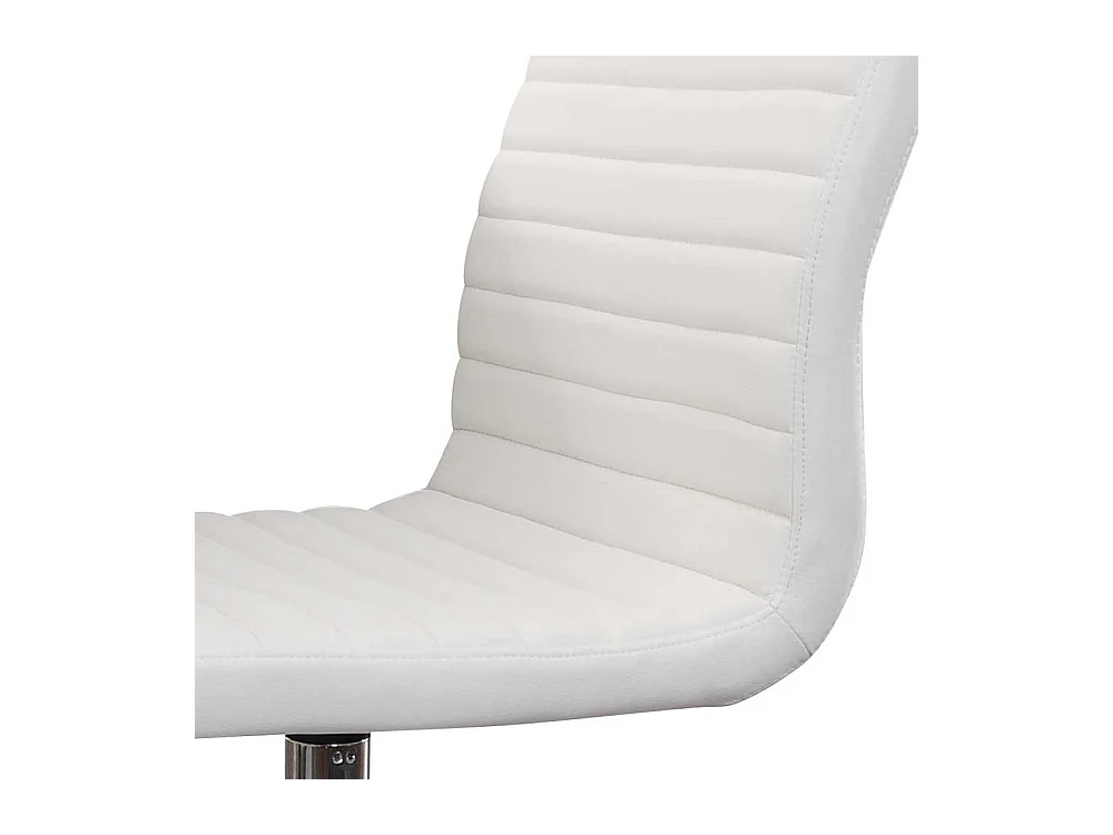 Drehbare Stühle in Weiß Kunstleder hoher Lehne (4er Set)