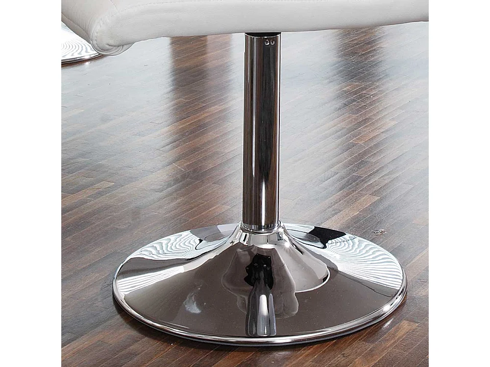 Drehbare Stühle in Weiß Kunstleder hoher Lehne (4er Set)