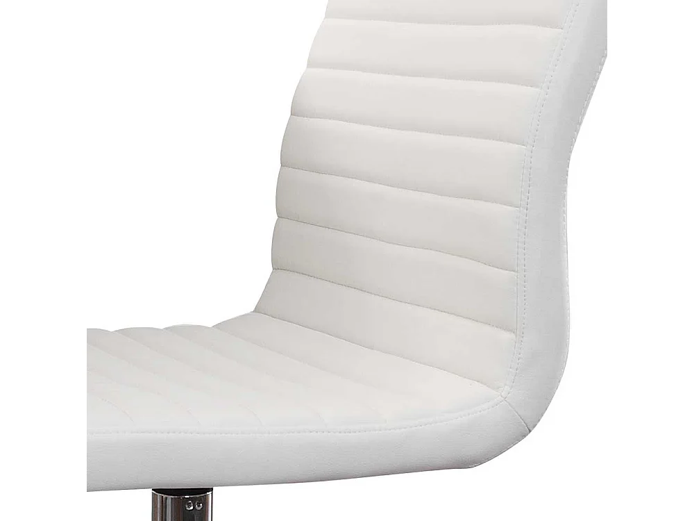 Drehbare Stühle in Weiß Kunstleder hoher Lehne (4er Set)