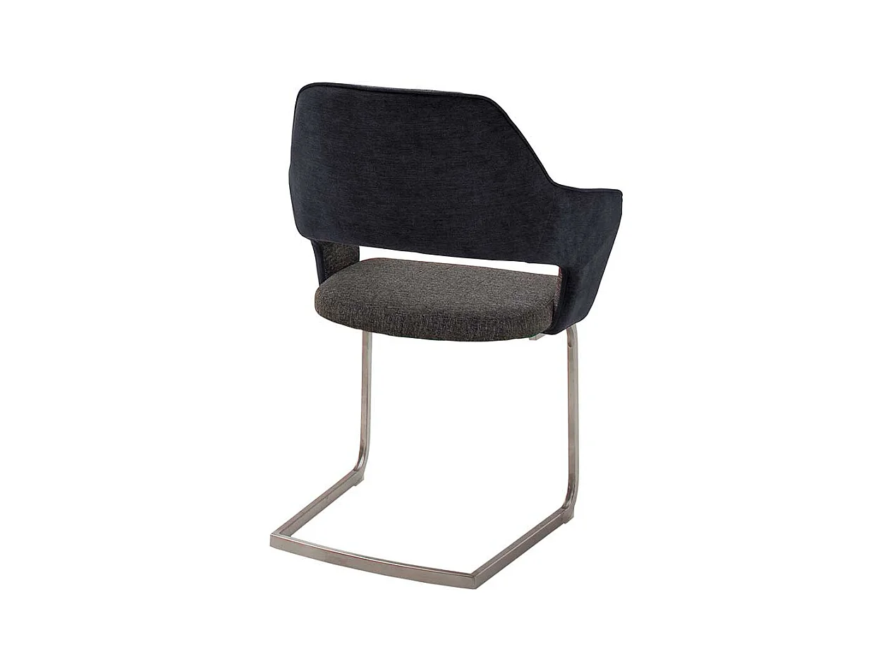 Armlehnen Schwingst�hle in Dunkelgrau Webstoff modern (2er Set)