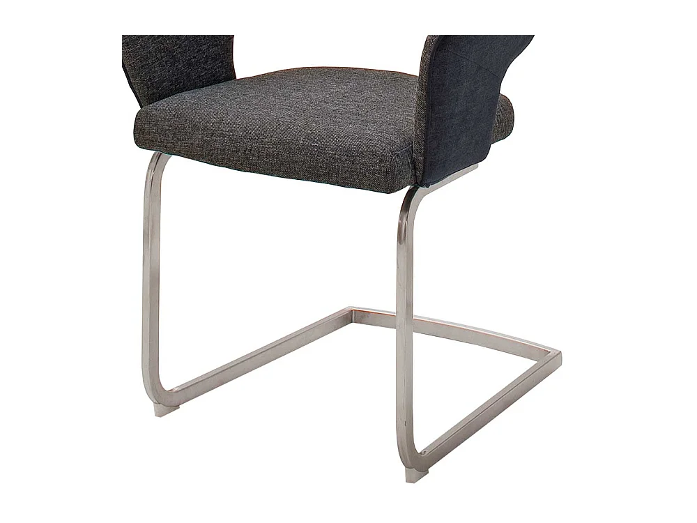 Armlehnen Schwingst�hle in Dunkelgrau Webstoff modern (2er Set)