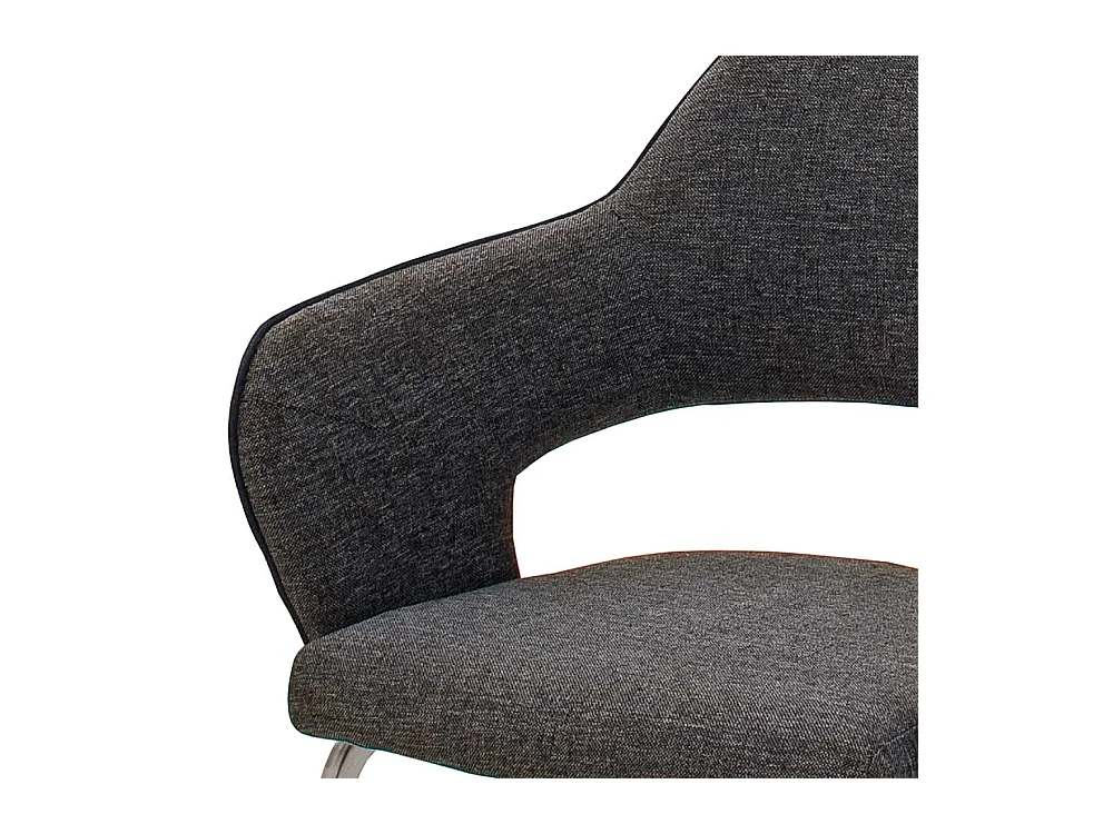 Armlehnen Schwingst�hle in Dunkelgrau Webstoff modern (2er Set)
