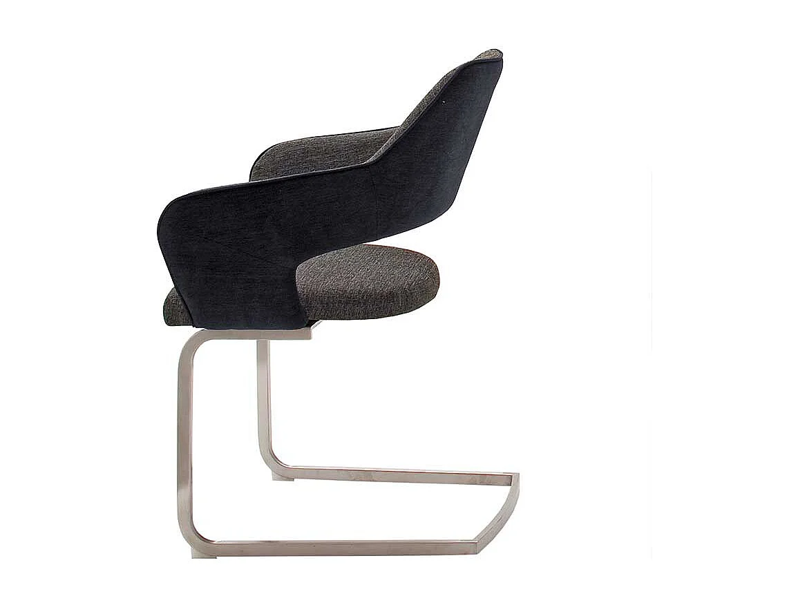 Armlehnen Schwingst�hle in Dunkelgrau Webstoff modern (2er Set)