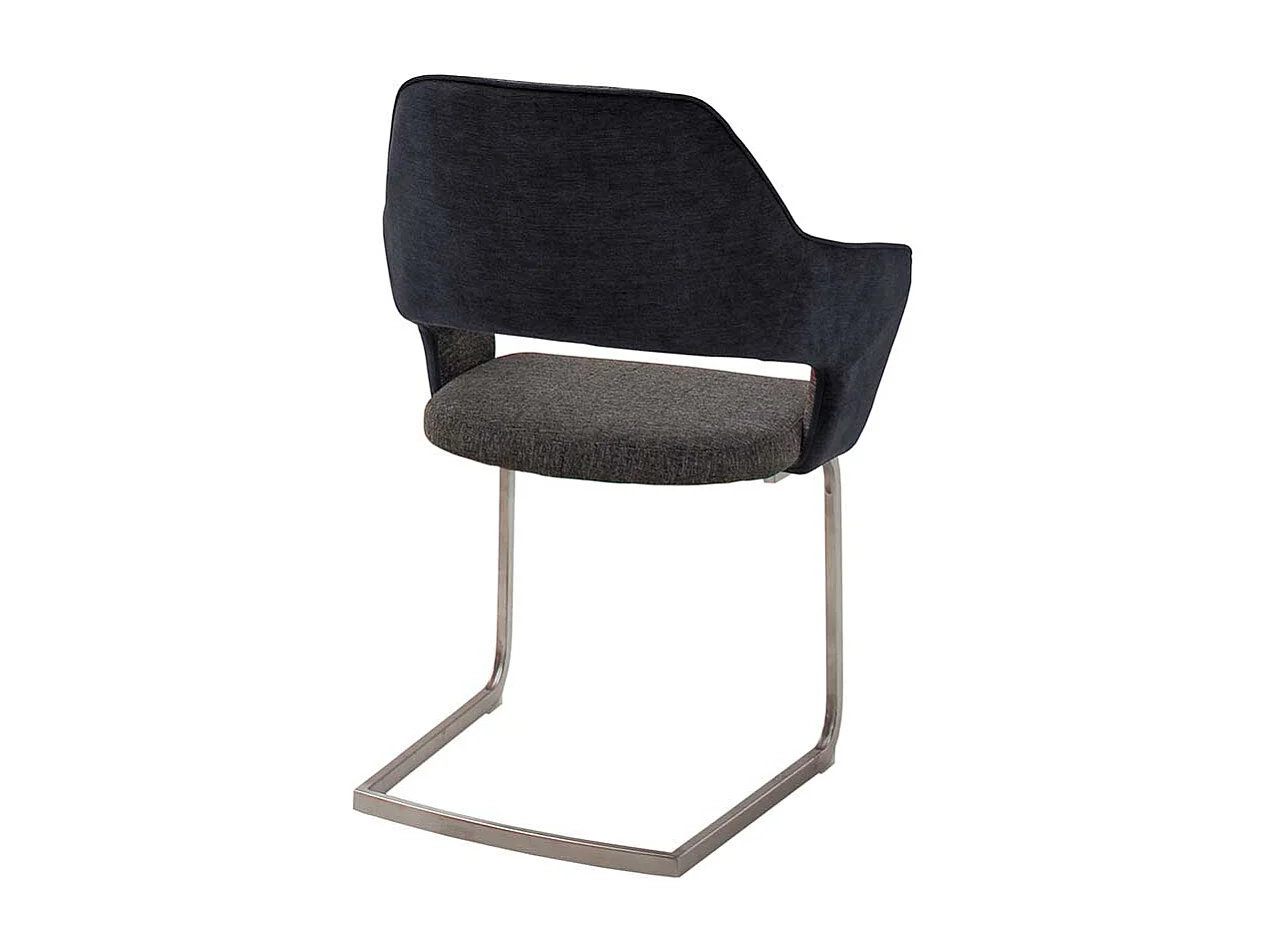 Armlehnen Schwingst�hle in Dunkelgrau Webstoff modern (2er Set)