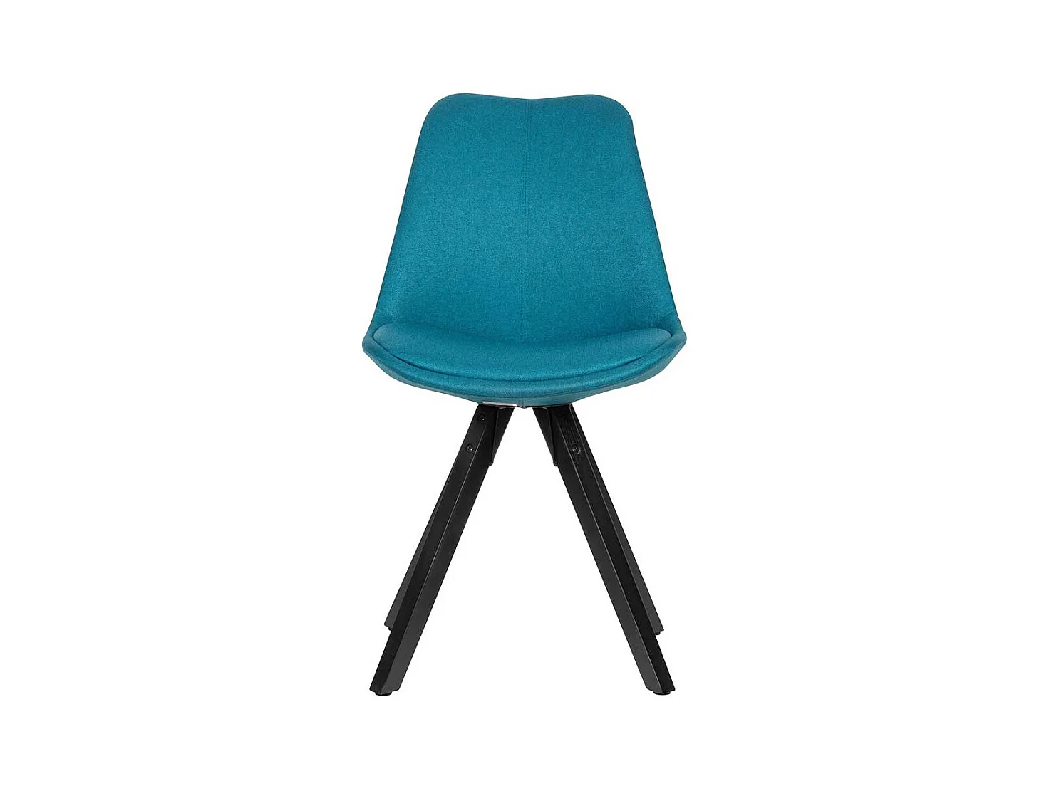 Schalen Esstischstühle in Petrol Webstoff Massivholzgestell (2er Set)